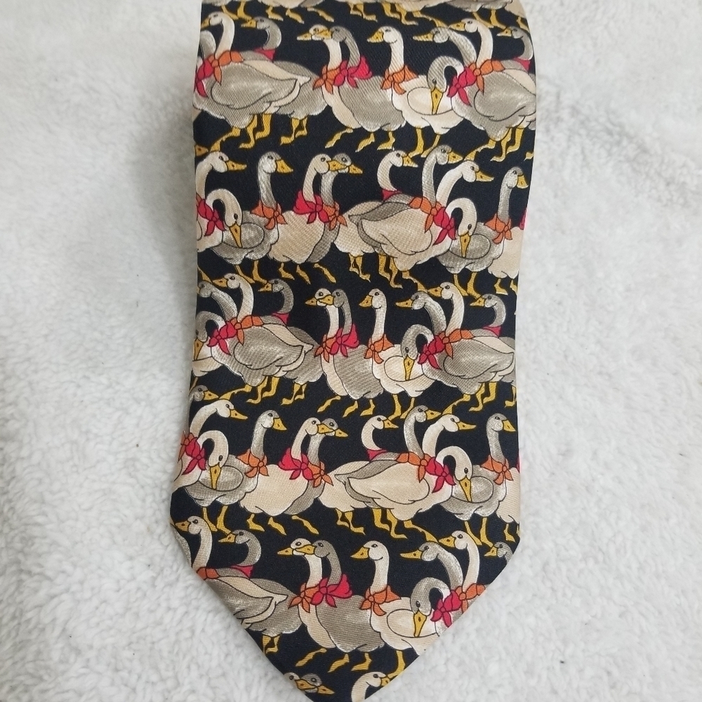 Seta Silk Goose repeat Tie